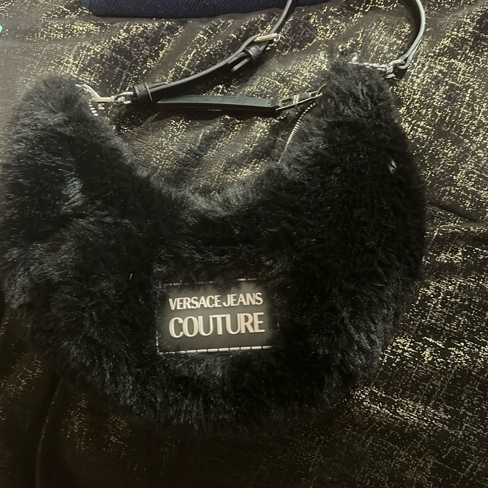 Versace couture fur bag